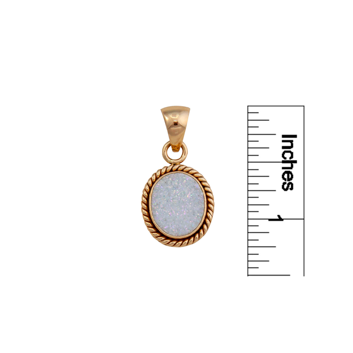 Alchemia White Druzy Rope Pendant | Charles Albert Jewelry
