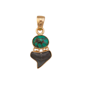 Alchemia Turquoise & Shark Tooth Pendant - Charles Albert Jewelry