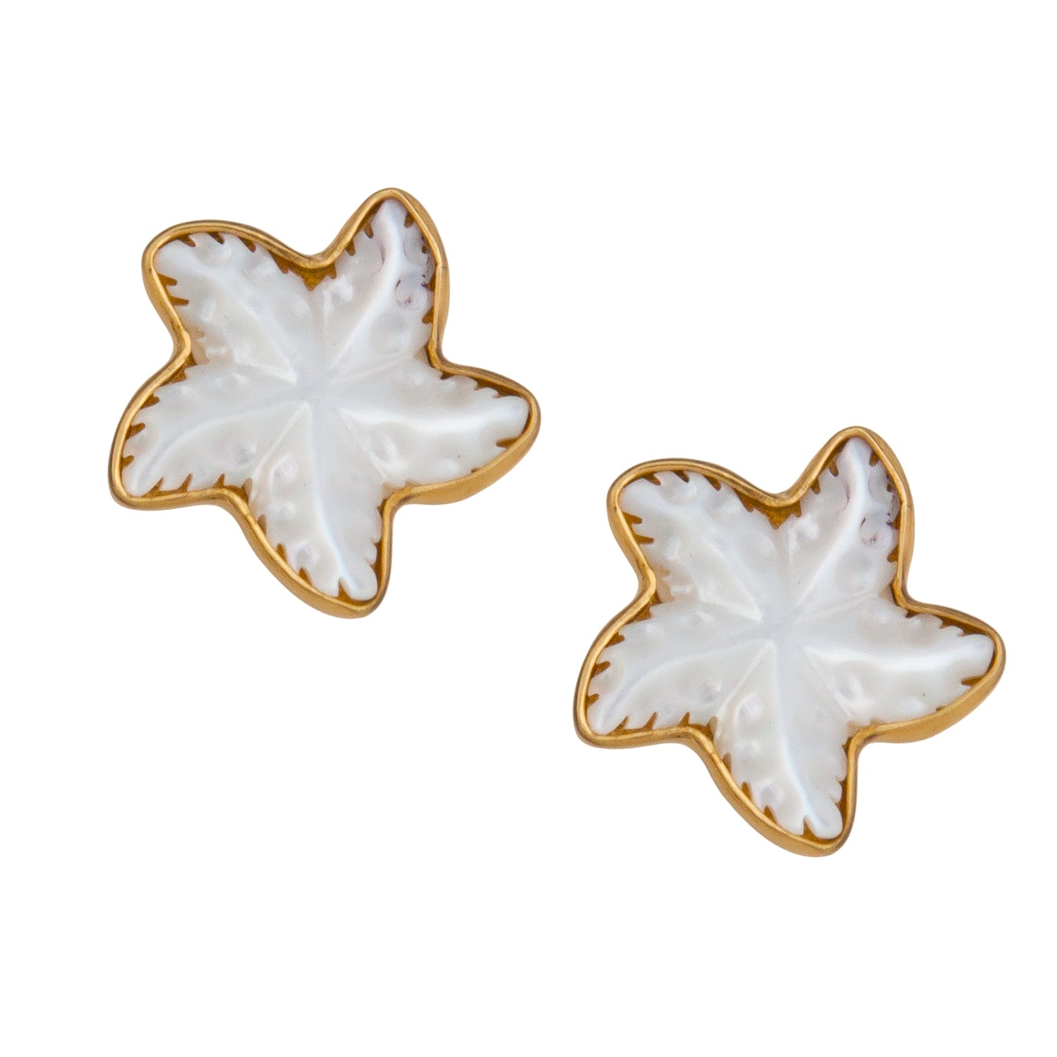 Alchemia Mother of Pearl Starfish Post Earrings | Charles Albert Jewelry