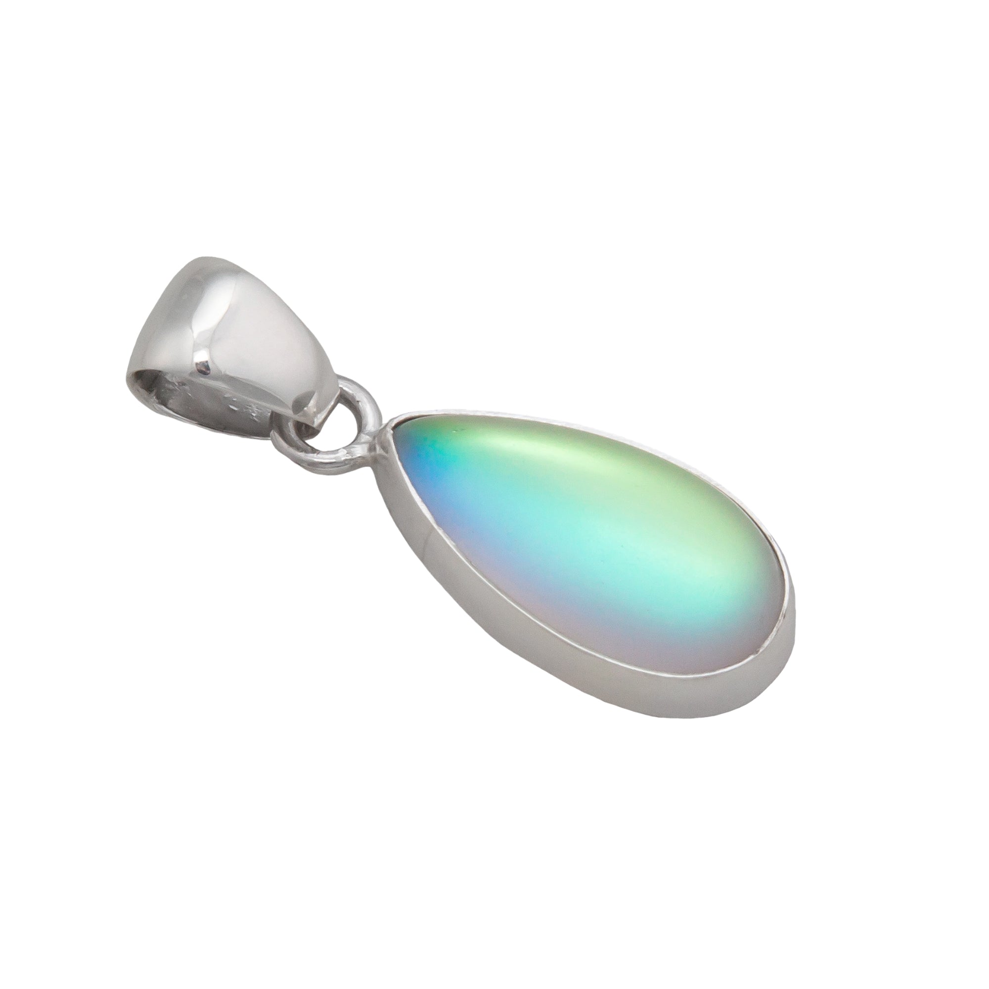 Sterling Silver Teardrop Luminite Pendant | Charles Albert Jewelry