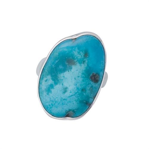 Sterling Silver Sleeping Beauty Turquoise Adjustable Ring | Charles Albert Jewelry