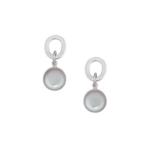 Sterling Silver Circle Post Luminite Earrings | Charles Albert Jewelry