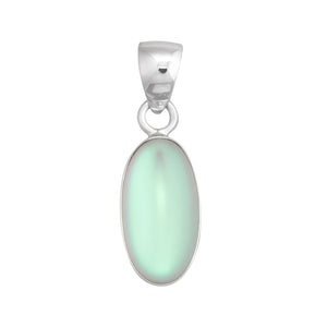 Sterling Silver Small Oval Luminite Pendant | Charles Albert Jewelry