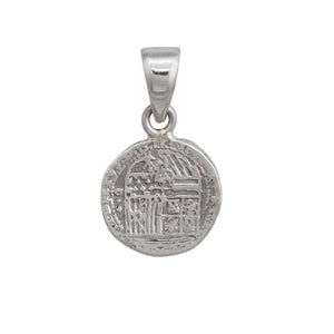 Sterling Silver Replica Spanish Coin Pendant | Charles Albert Jewelry