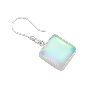 Sterling Silver Square Luminite Drop Earrings | Charles Albert Jewelry