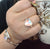 Heartfelt Sterling Silver Petite Luminite Adjustable Ring