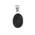 Sterling Silver Oval Black Druse Pendant | Charles Albert Jewelry
