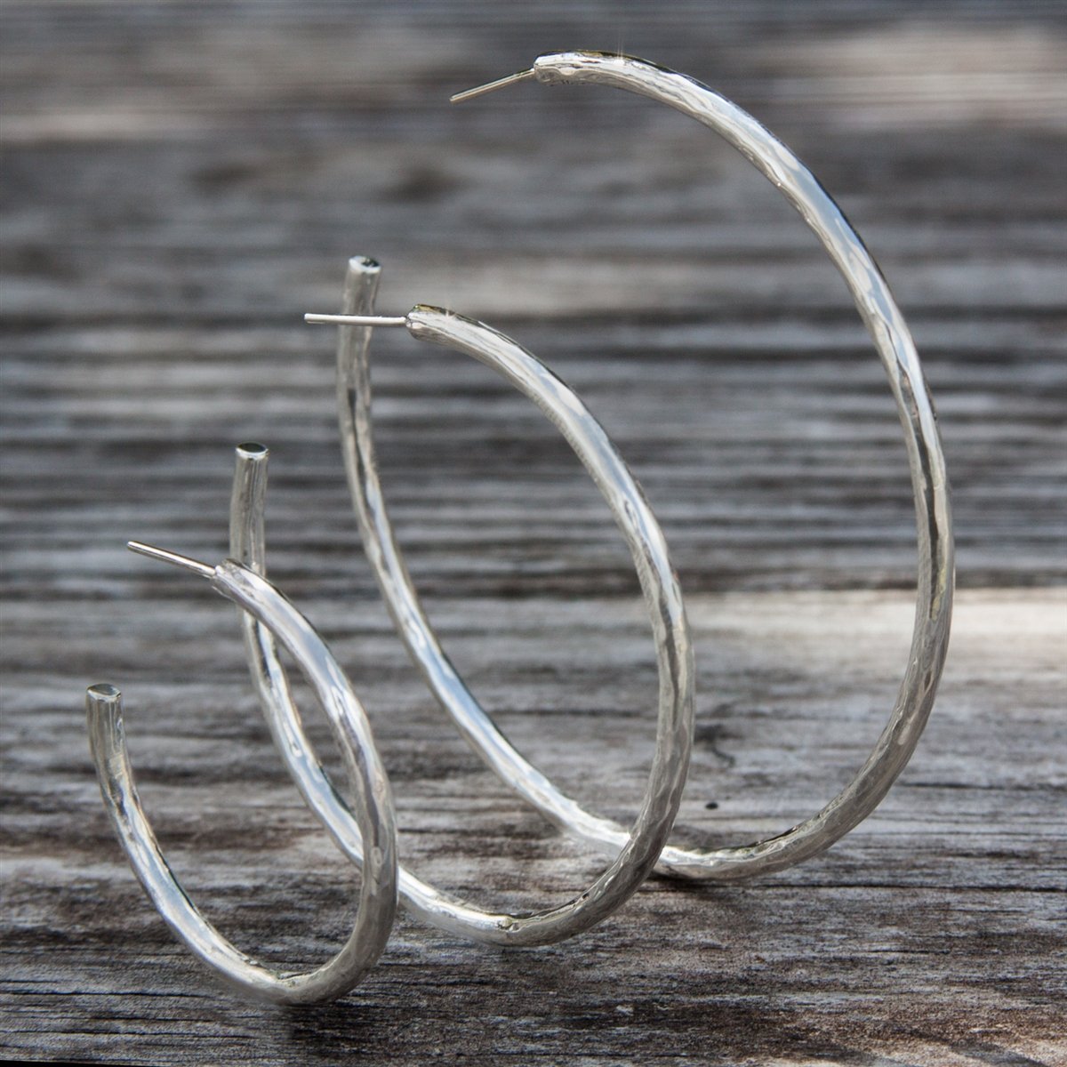 CH20-110 X-Large 110mm, 4.3 inch 925 Silver Continuous Hoop Earrings -  1000Jewels.com