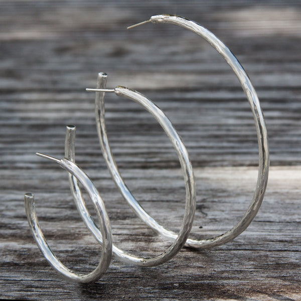 Extra Large Sterling Silver Hoop Earrings | Hurleyburley