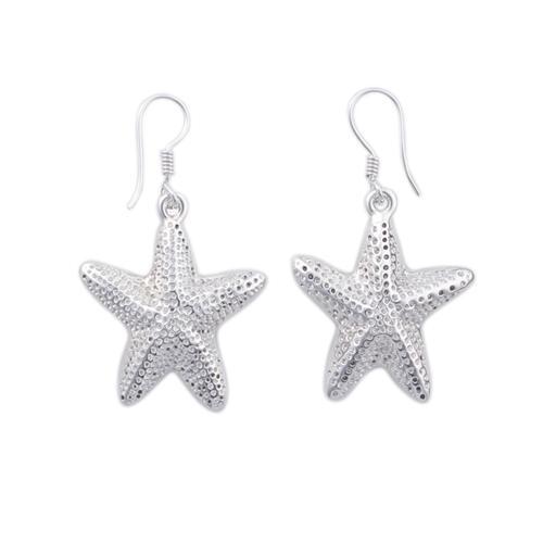 Sterling Silver Starfish Drop Earrings | Charles Albert Jewelry