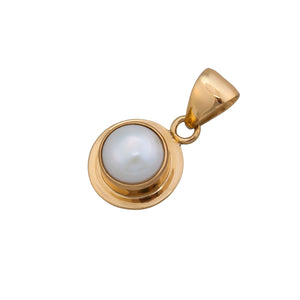 Alchemia Pearl Pendant with Detailed Edge | Charles Albert Jewelry