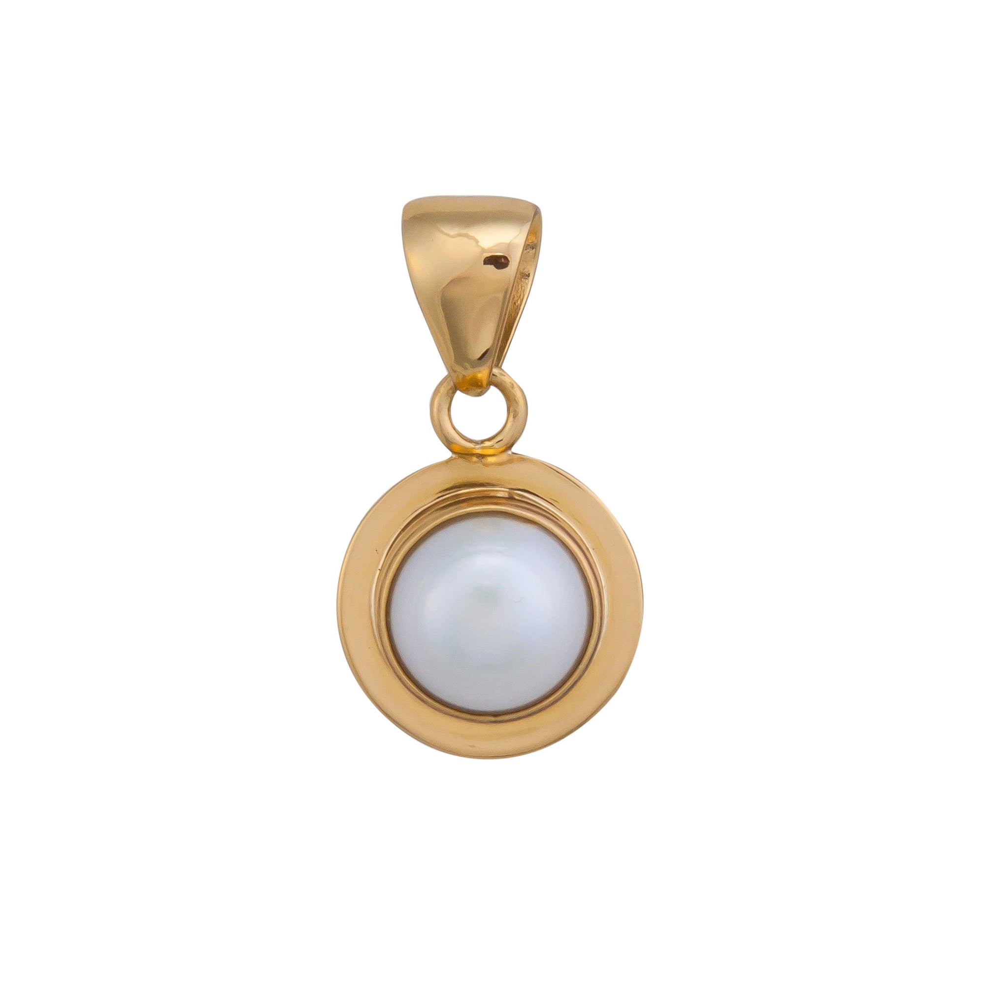 Alchemia Pearl Pendant with Detailed Edge | Charles Albert Jewelry