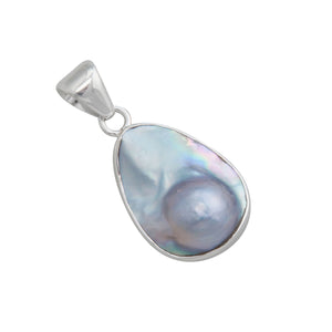 Sterling Silver Petite Mabe Blister Pearl Pendant | Charles Albert Jewelry