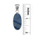 Sterling Silver Oval Blue Aventurine Pendant | Charles Albert Jewelry