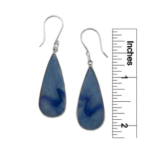 Sterling Silver Teardrop Blue Aventurine Earrings | Charles Albert Jewelry