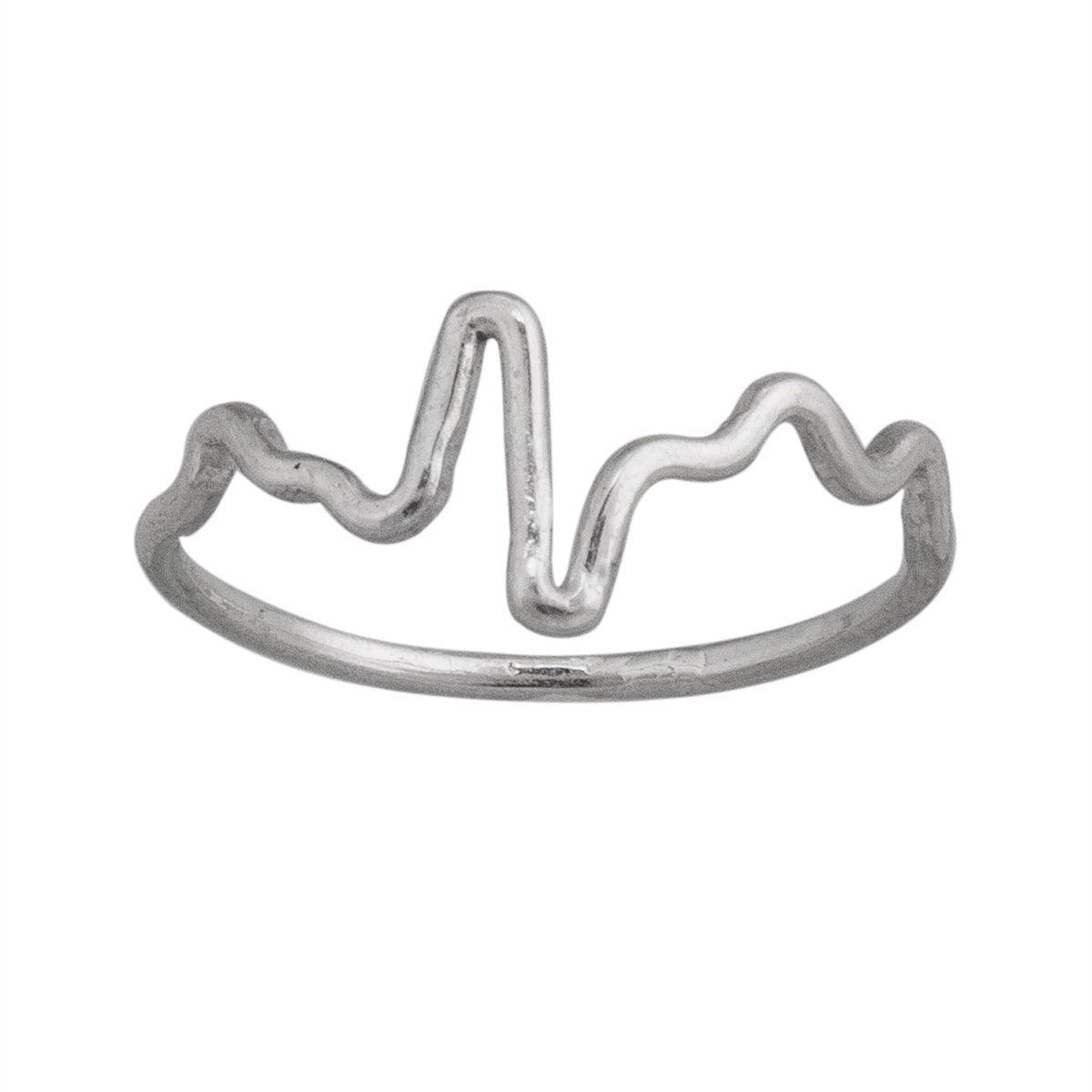 Sterling Silver Heartbeat Ring | Charles Albert Jewelry