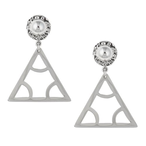 Sterling Silver Triangle Post Earrings | Charles Albert Jewelry