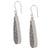 Sterling Silver Teardrop Platinum Druse Drop Earrings | Charles Albert Jewelry