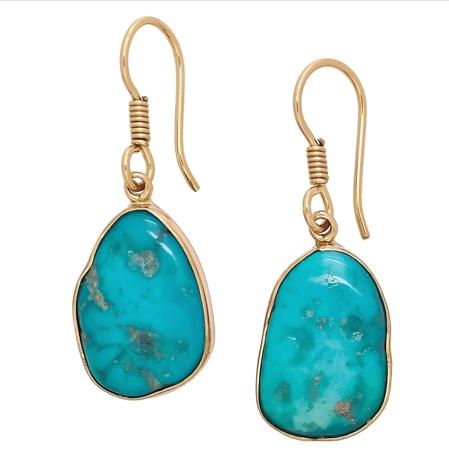 Alchemia Sleeping Beauty Turquoise Freeform Drop Earrings | Charles Albert Jewelry