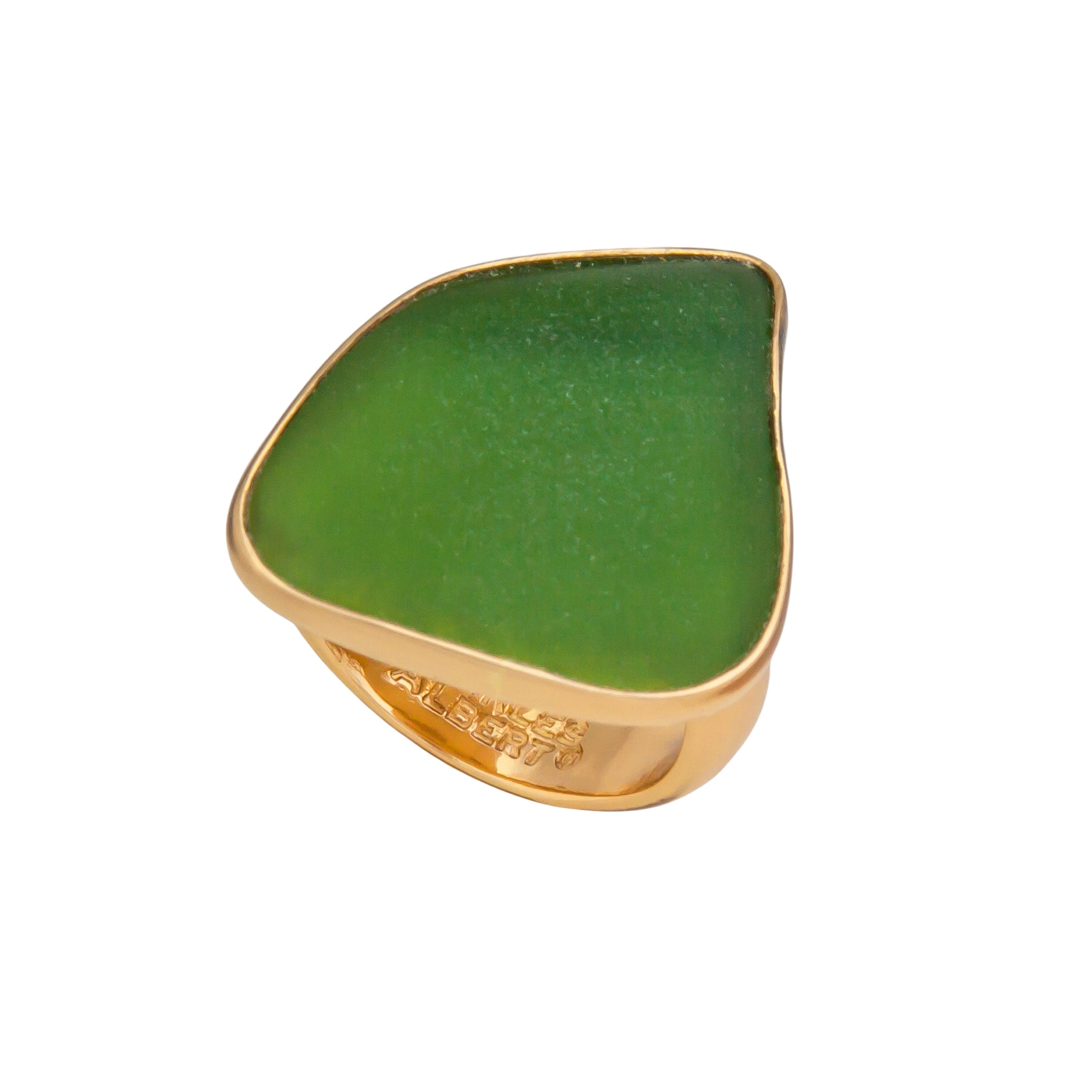 Alchemia Green Recycled Glass Adjustable Ring | Charles Albert Jewelry