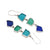 Sterling Silver Multi-Color Recycled Glass Triple Earrings | Charles Albert Jewelry