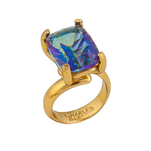 Alchemia Mystic Quartz Prong Set Adjustable Ring | Charles Albert Jewelry