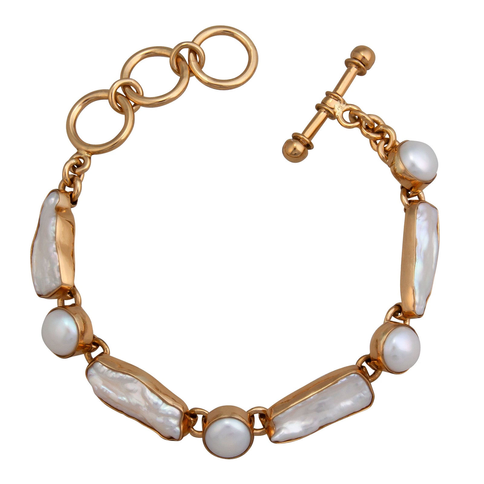 Alchemia Pearl and Biwa Pearl Bracelet