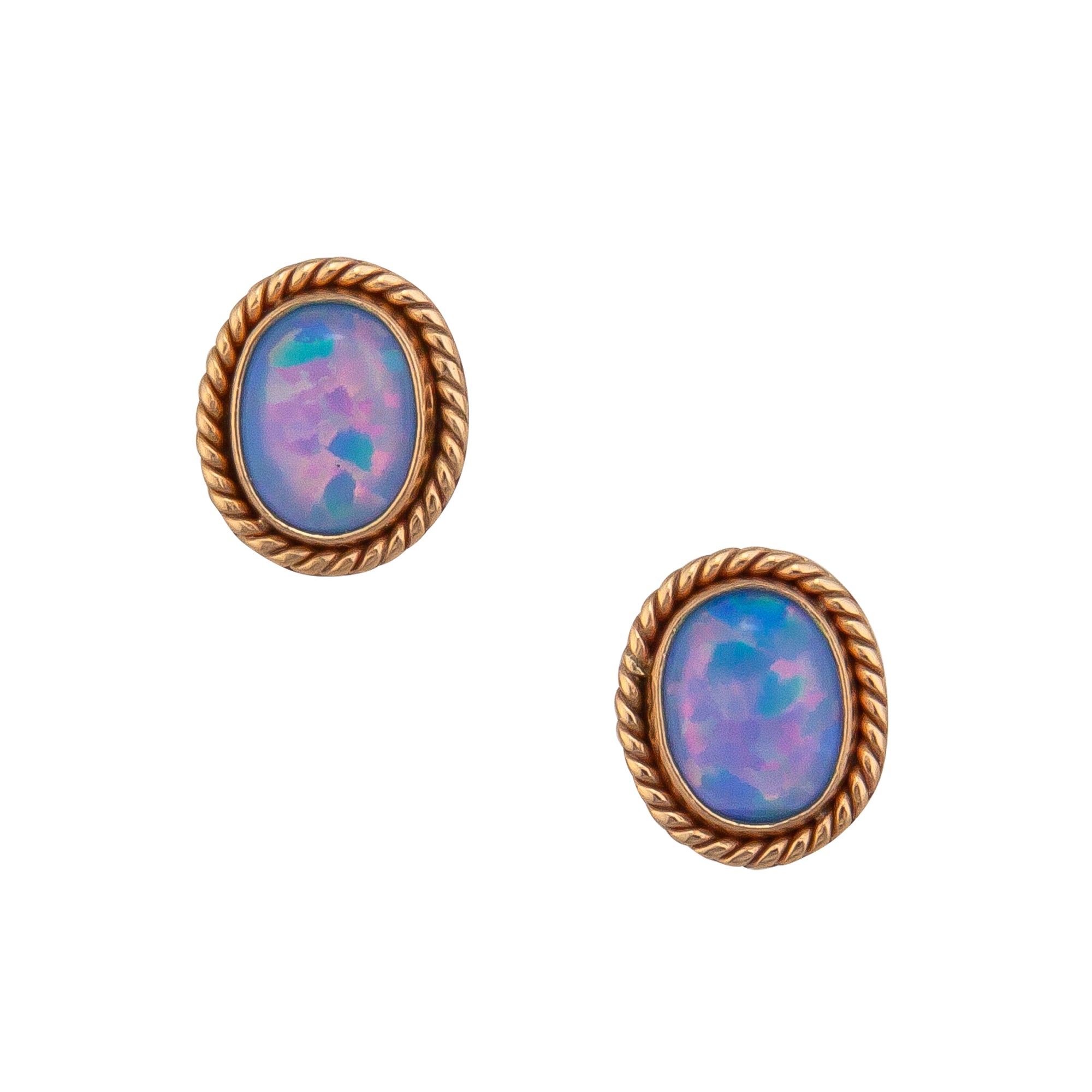 Alchemia Multi Colored Synthetic Opal Rope Post Earrings | Charles Albert Jewelry