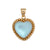 Alchemia Luminite Heart Pendant with Detailed Edge | Charles Albert Inc