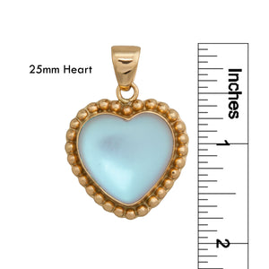 Alchemia Luminite Heart Pendant with Detailed Edge | Charles Albert Inc
