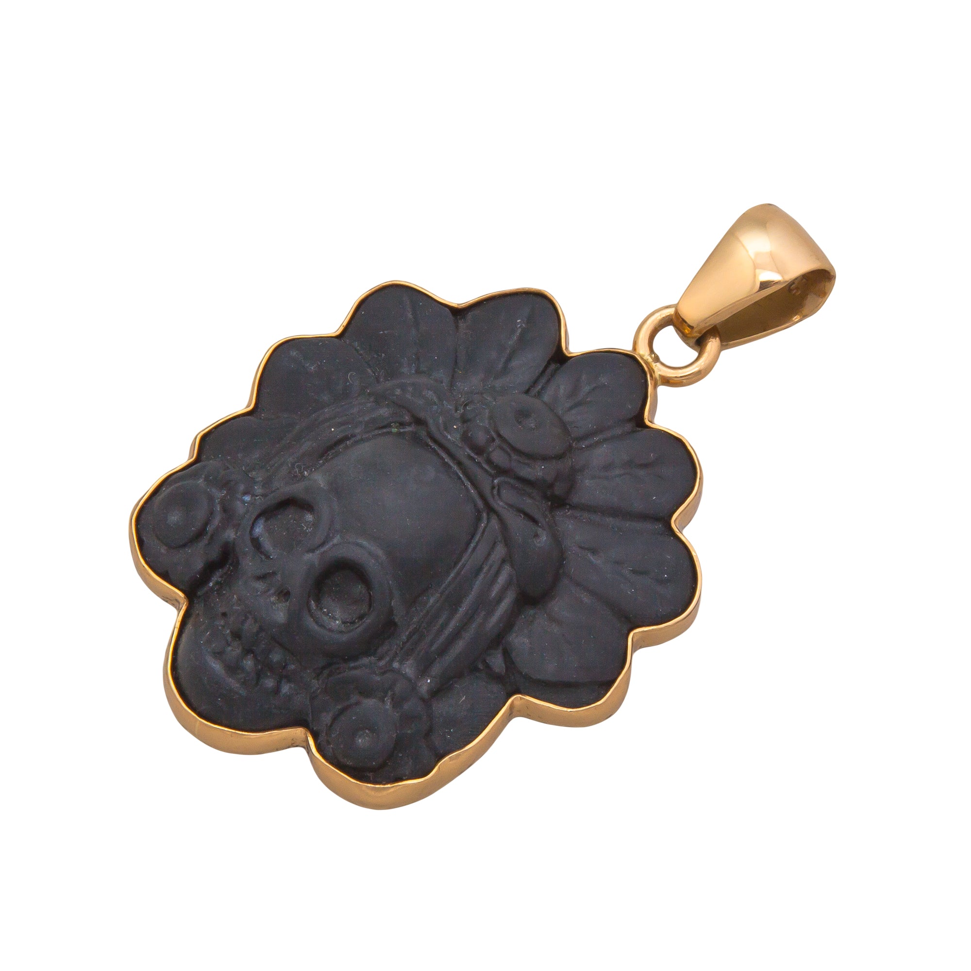 Alchemia Obsidian Skull Pendant | Charles Albert Jewelry