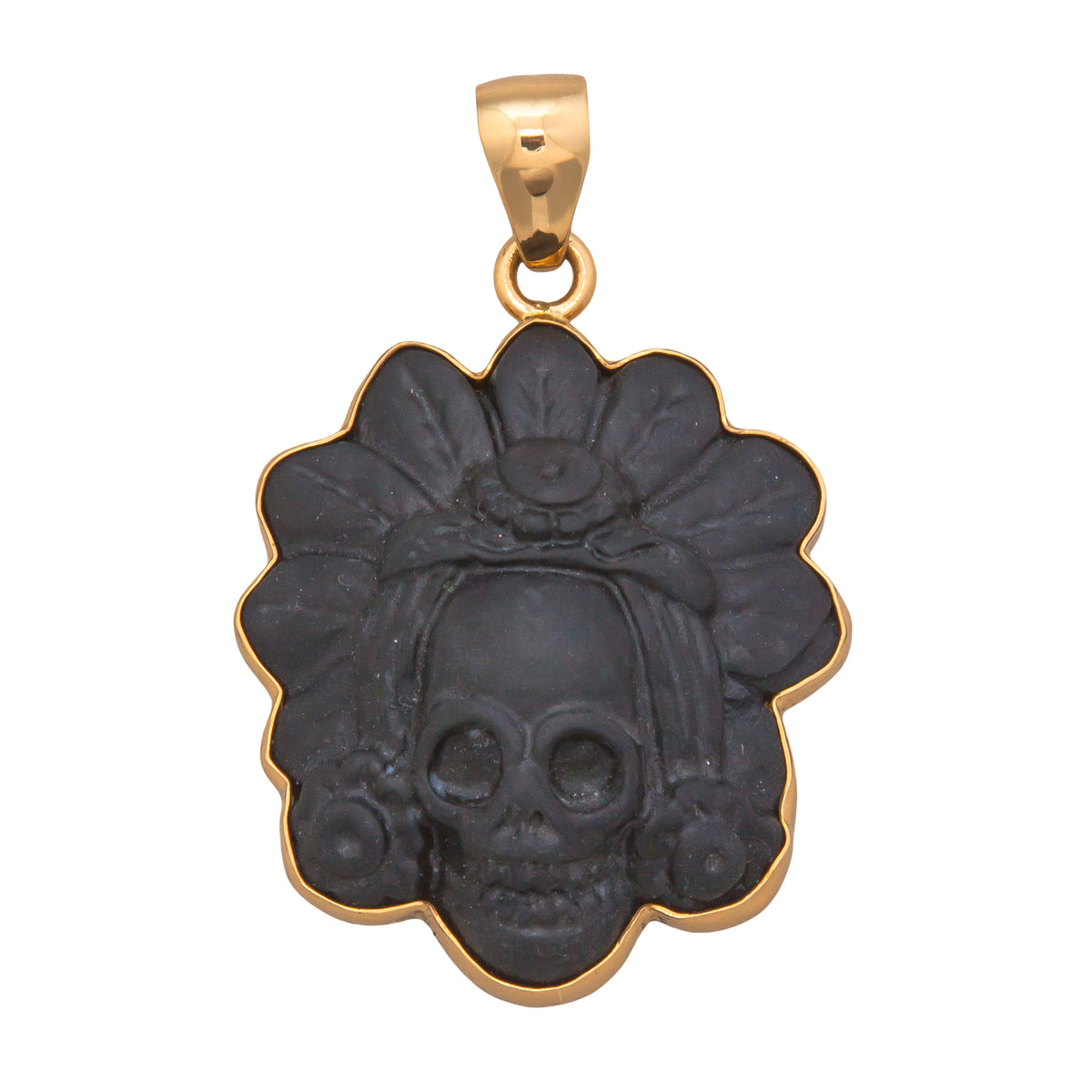 Alchemia Obsidian Skull Pendant | Charles Albert Jewelry
