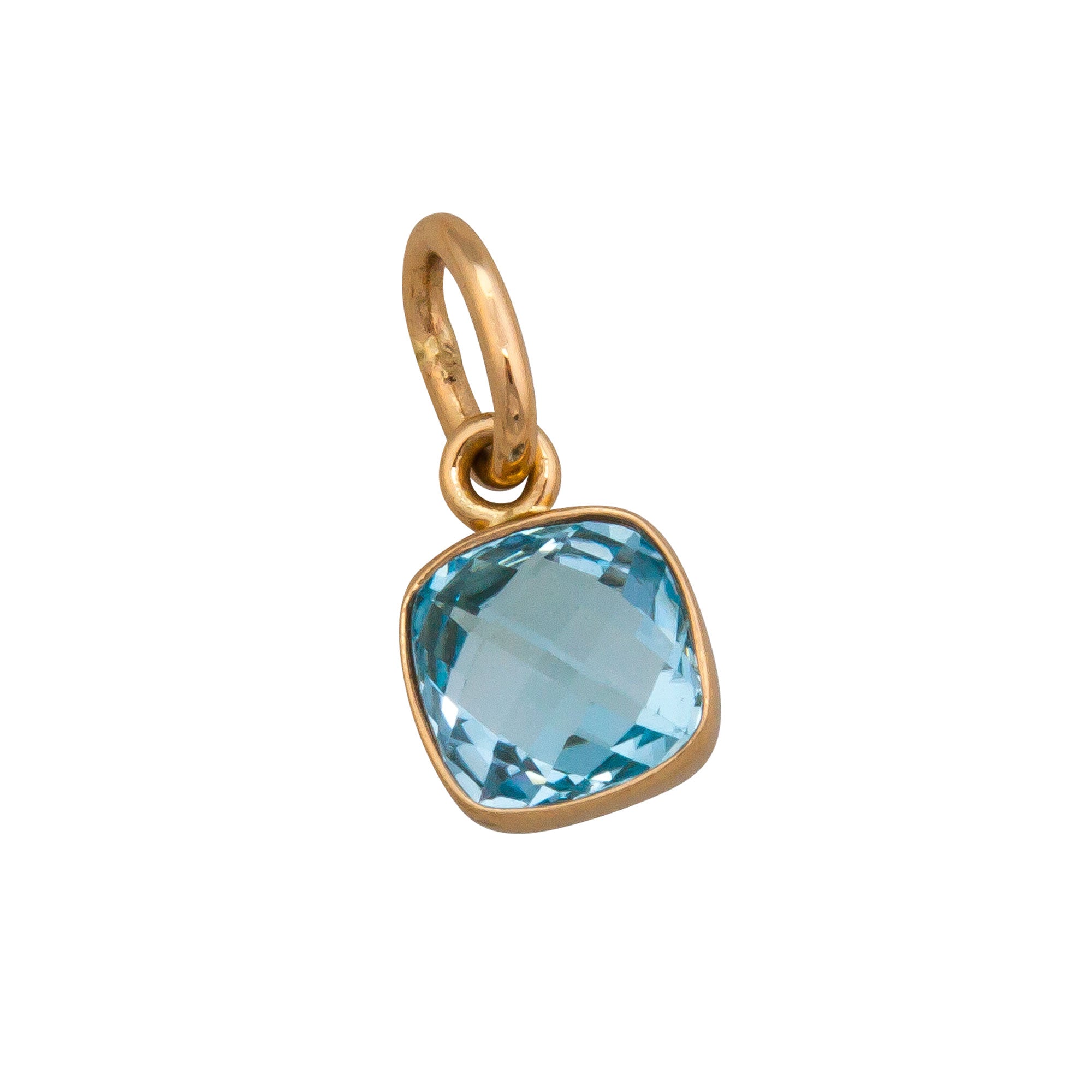 Alchemia Blue Topaz Square Charm Pendant | Charles Albert Jewelry
