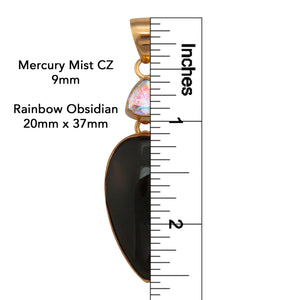 Alchemia Mercury Mist and Onyx Double Pendant | Charles Albert Jewelry