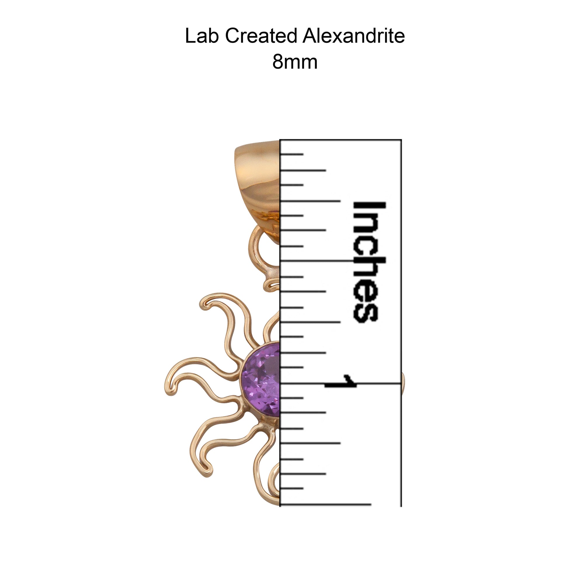 Alchemia Lab Created Alexandrite Sun Pendant | Charles Albert Jewelry