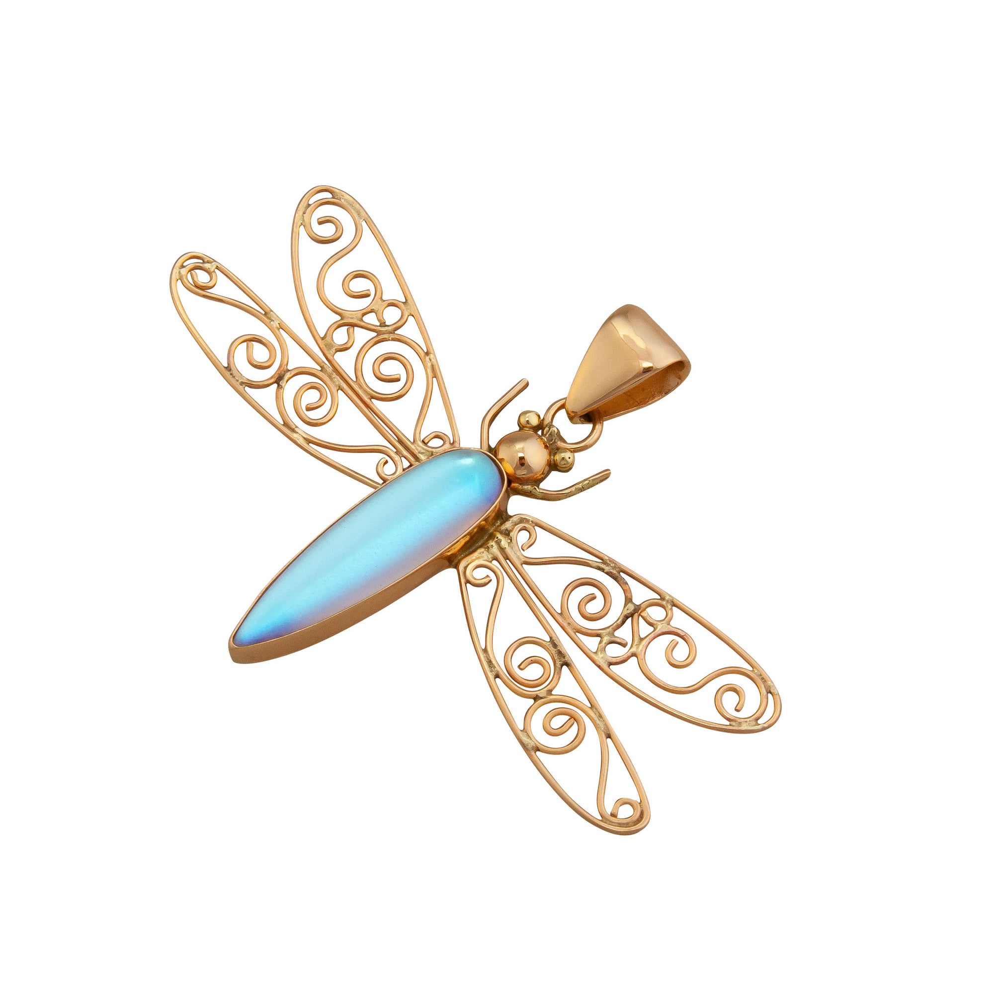 Alchemia Luminite Dragonfly Pendant | Charles Albert Jewelry