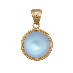 Alchemia Luminite Round Pendant with Detailed Edge | Charles Albert Jewelry