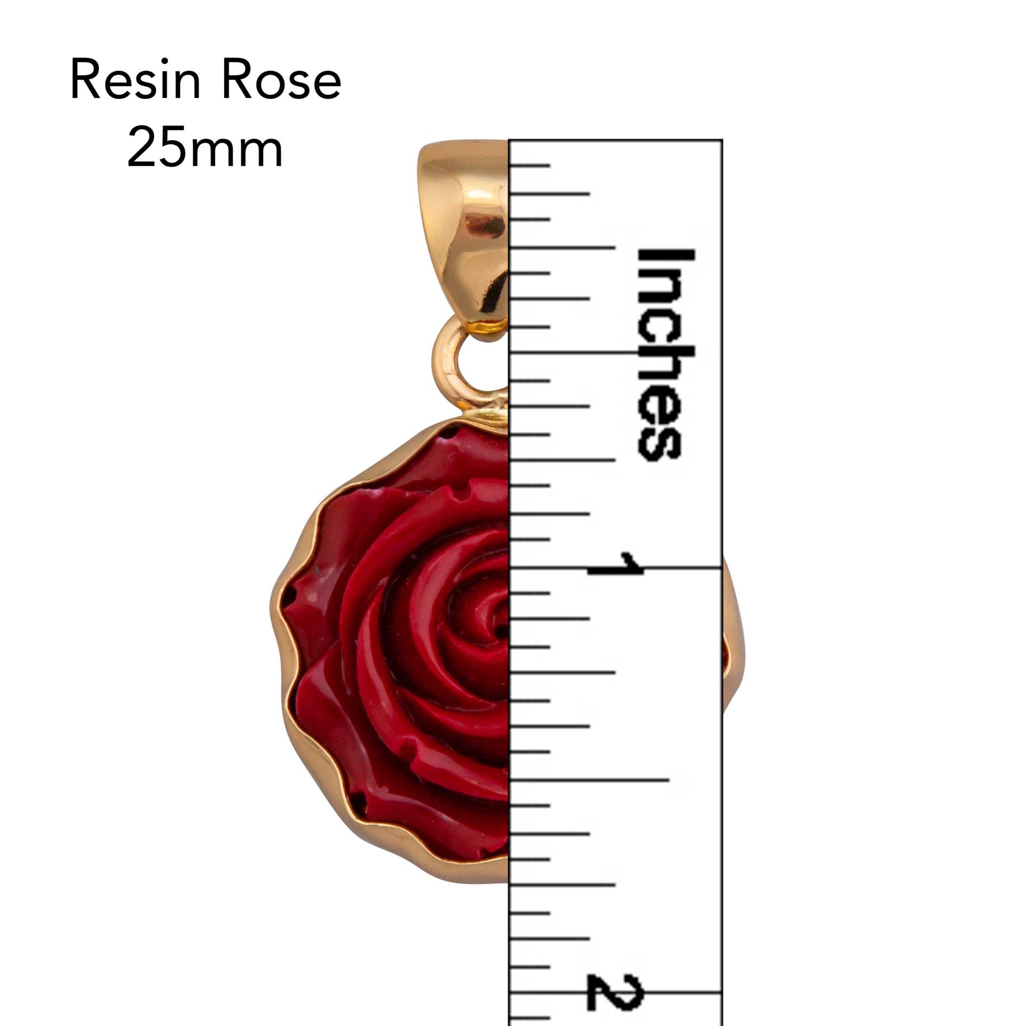 Alchemia Red Resin Rose Pendant - Charles Albert Jewelry