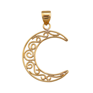 Alchemia Crescent Cutout Moon Pendant | Charles Albert Jewelry