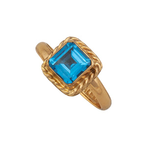 Alchemia Lab Created Blue Zircon Adjustable Ring | Charles Albert Jewerly