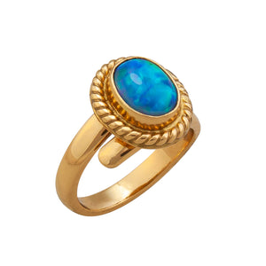 Alchemia Multi Colored Synthetic Opal Rope Adjustable Ring | Charles Albert Jewelry
