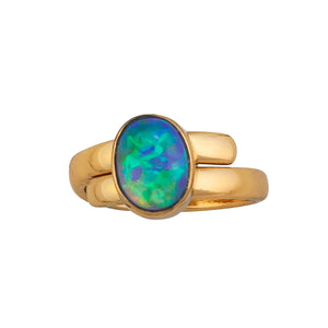 Alchemia Multi Colored Synthetic Opal Adjustable Ring | Charles Albert Jewelry