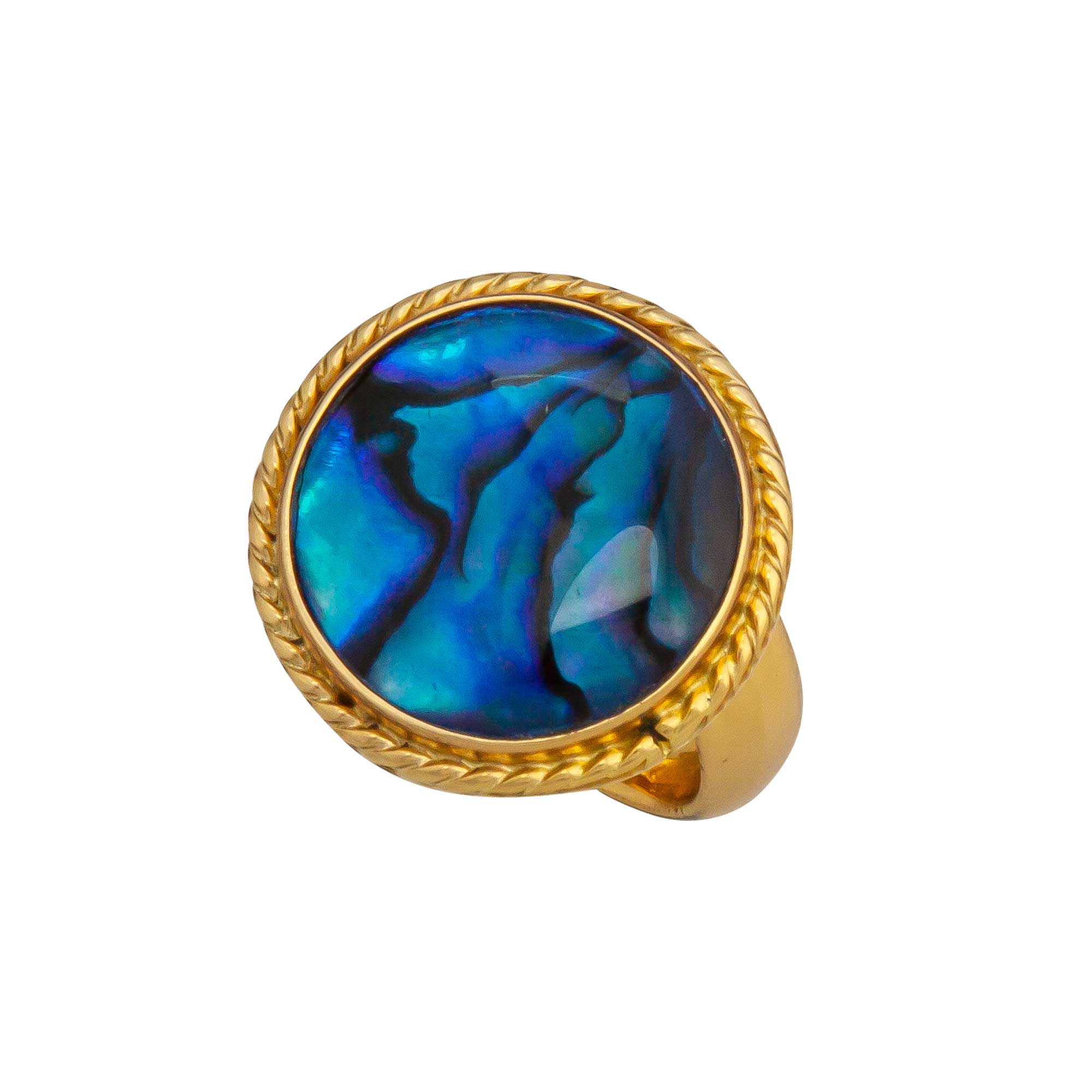 Alchemia Blue Abalone Adjustable Rope Ring | Charles Albert Jewelry