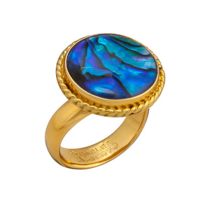 Alchemia Blue Abalone Adjustable Rope Ring | Charles Albert Jewelry