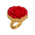 Alchemia Red Resin Rose Adjustable Ring | Charles Albert Jewelry