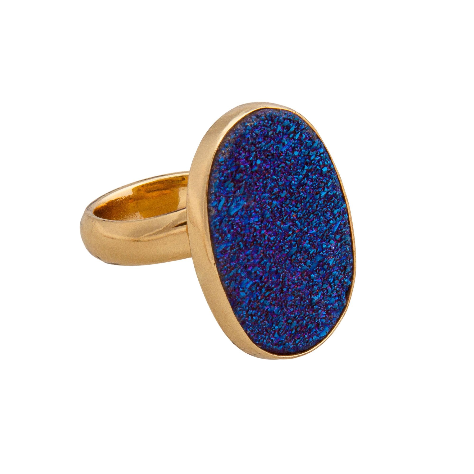 Alchemia Cobalt Blue Druse Adjustable Ring | Charles Albert Jewelry
