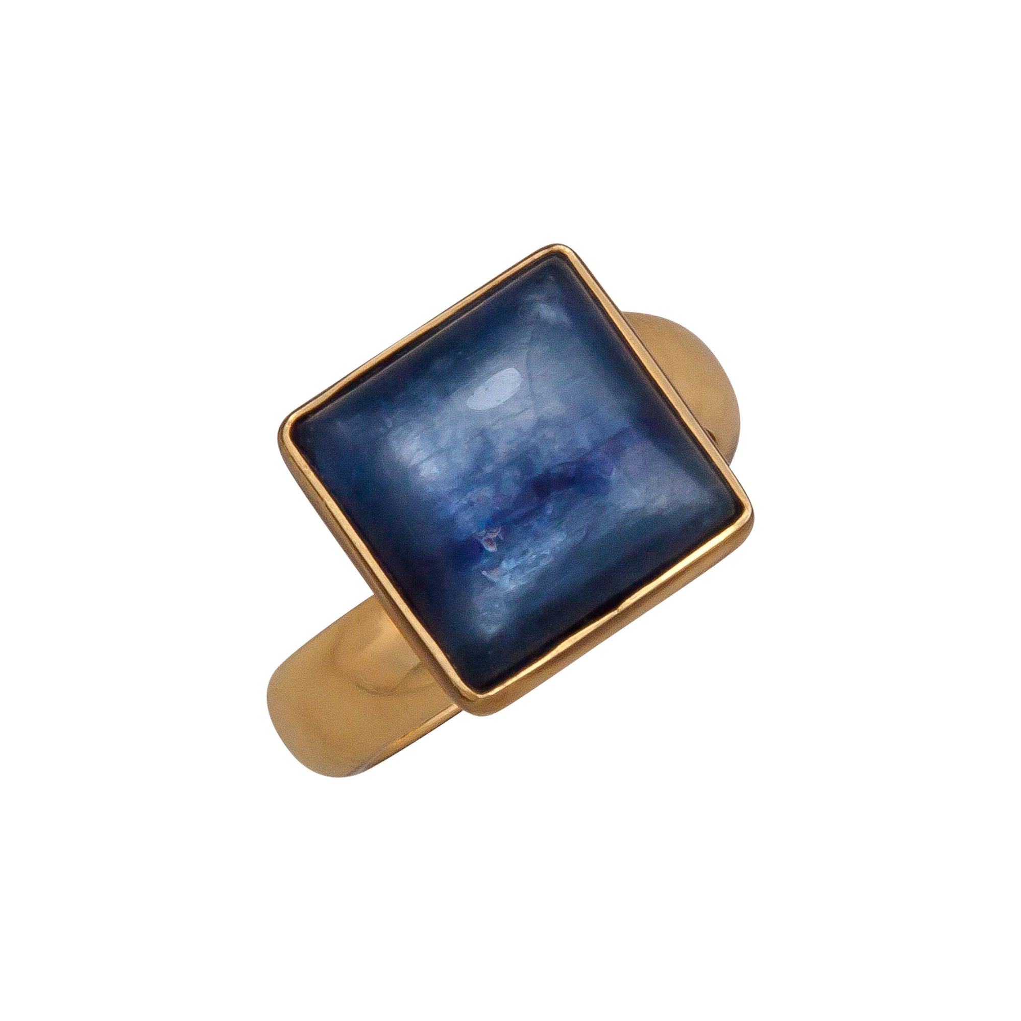 Alchemia Kyanite Square Adjustable Ring | Charles Albert Jewelry