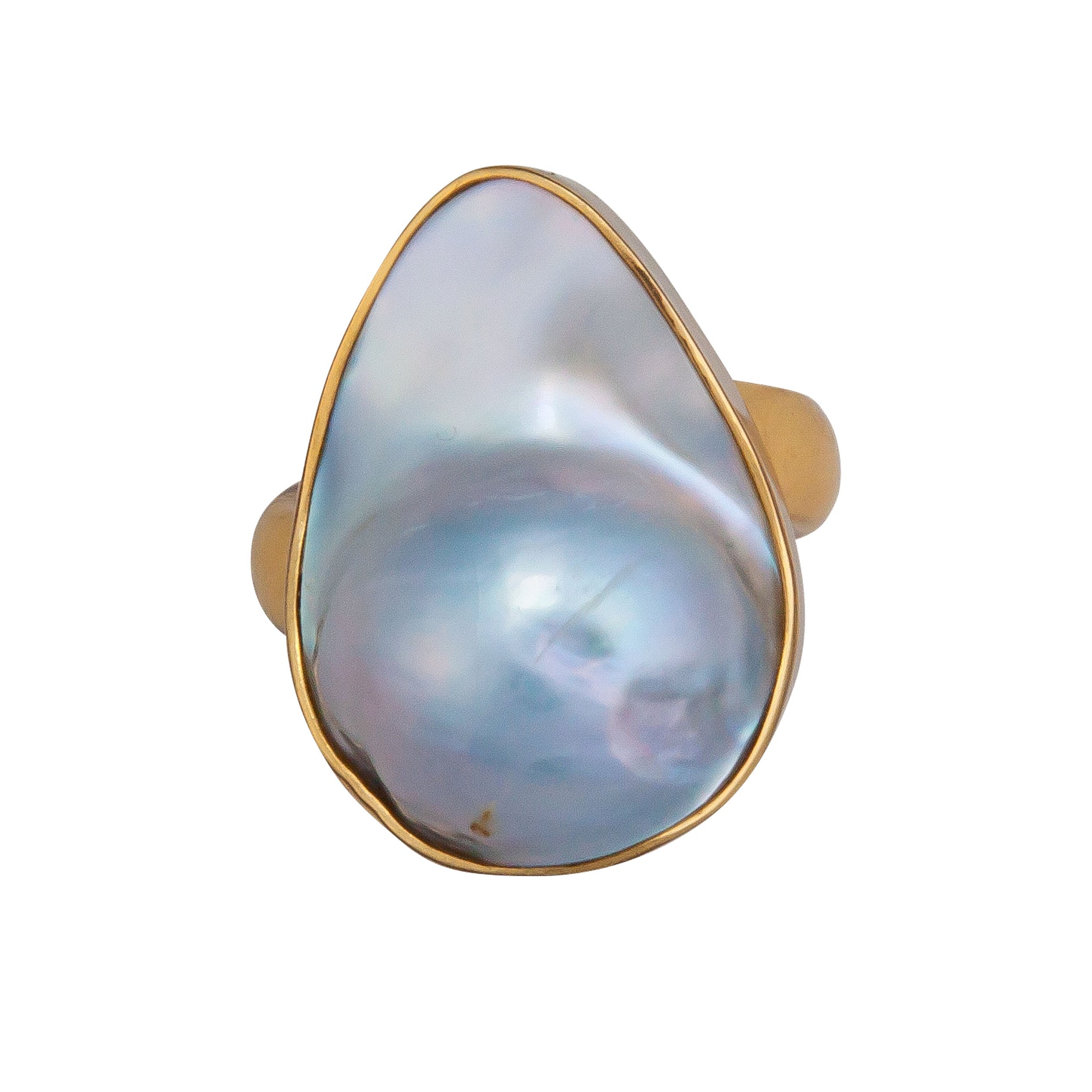 Alchemia Mabe Blister Pearl Teardrop Adjustable Ring | Charles Albert Jewelry