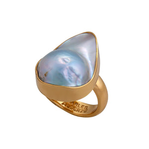 Alchemia Mabe Blister Pearl Teardrop Adjustable Ring | Charles Albert Jewelry