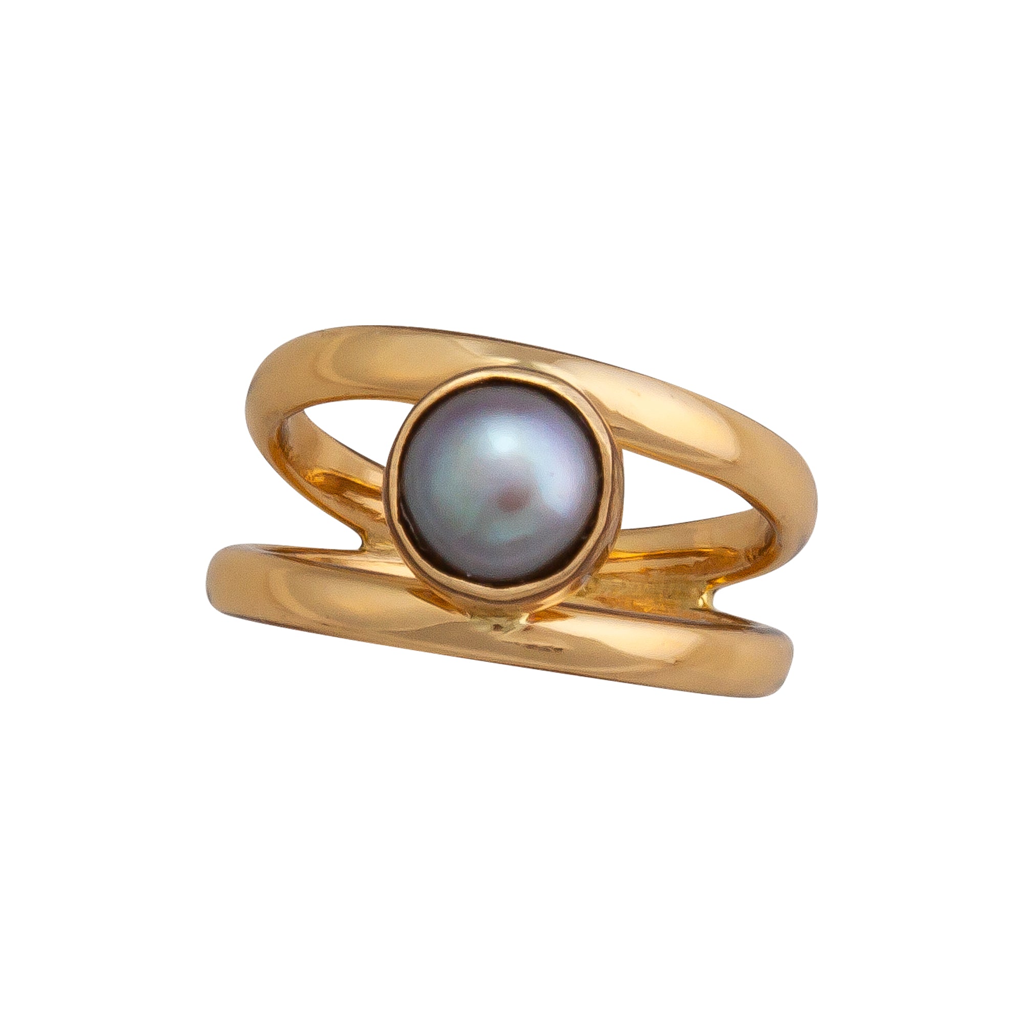 Alchemia Gray Pearl Cuff Ring | Charles Albert Jewelry
